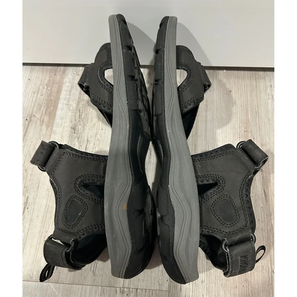 Khombu Barracuda Mens Black Sport Hiking Sandals‎ Adjustable Straps Size 11M
